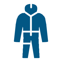BV-600 Type 3-B/4-B/5-B/6-B Protective Coverall 55 gr Microporous Polyethylene Laminate